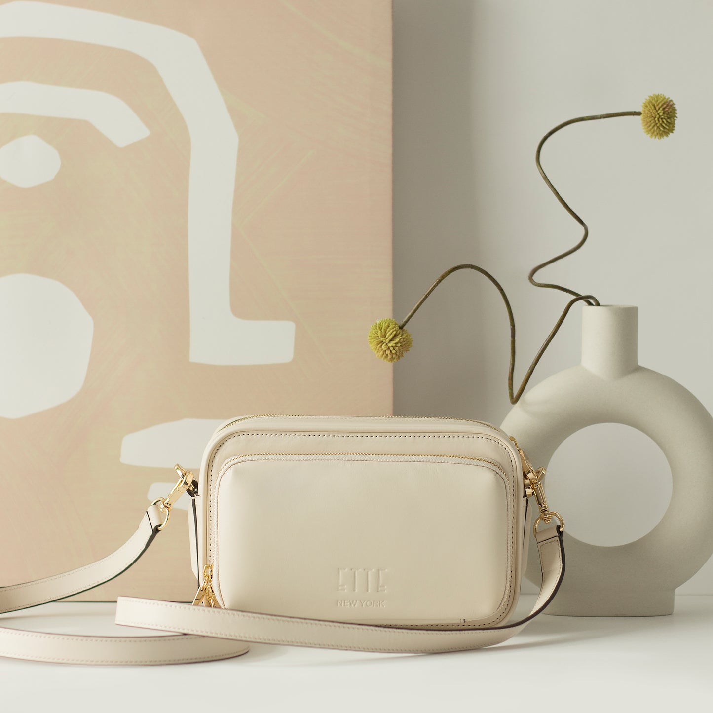 Eclair Crossbody | Cream Stone